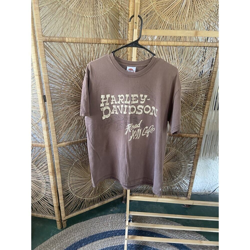 Vintage Harley Davidson "Road Kill Cafe" Shirt -Looney Tunes